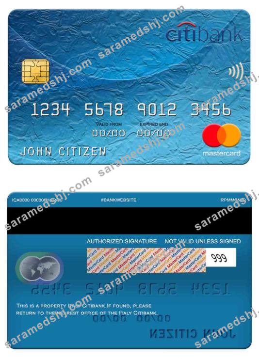 Italy Citibank mastercard
